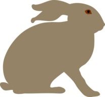 Brown hare clipart