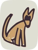 Brown hound clipart