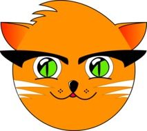 drawing of an orange cat