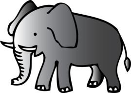 gray elephant drawing