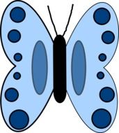 Blue butterfly clipart