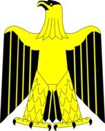 Golden and Black Heraldic Eagle as an illustration