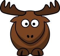 graphic image of a brown horned deer