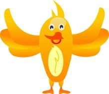 Yellow Bird cartoon as an illustration