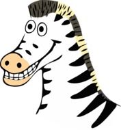 graphic image of a merry zebra
