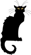 black cat as a graphic image