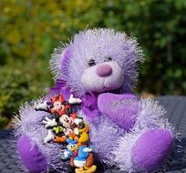 purple puffed bear