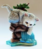 Kitten and waterfall figure