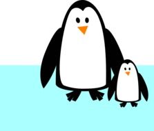 Clipart of the cartoon penguins