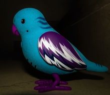 Blue and Purple Toy budgerigar