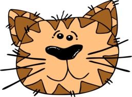 Picture of cartoon striped cat