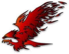 red image of an eagle