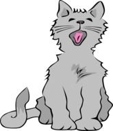 Ä°llustration of Grey kitty