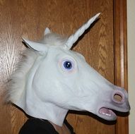 white unicorn mask for the holiday