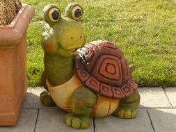 ceramic turtle in the garden