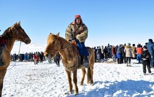 The rider on the Mongolian Horse