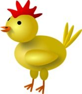 Chicken Easter Yellow drawing