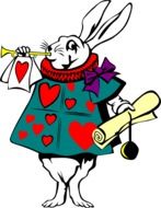rabbit from the story "Alice in Wonderland"