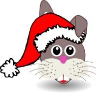 rabbit as a santa claus