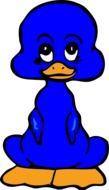 Duckling Blue Cute drawing