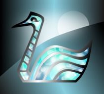 Swan as a Abstract drawing