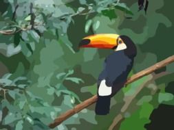 Exotic Tropical Toucan Bird