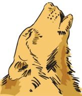 Head of wolf clipart