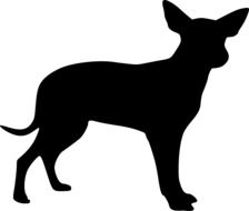 Black puppy silouette