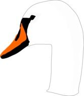 clipart of the head of a swan