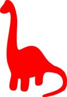 red dinosaur as a graphic image