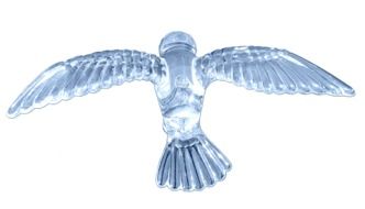 crystal statuette of a bird