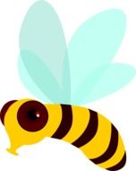 drawing with a honey bee