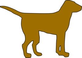 clipart of the dog's silhouette