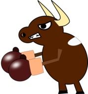 animated boxing bull