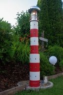 Lighthouse in garden