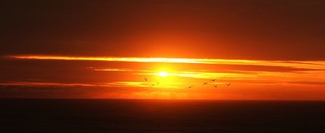 beautiful sunset over the ocean