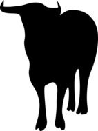 Bull silhouette drawing