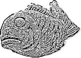 Fish Prehistoric drawing