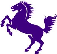 heraldic drawing with horse