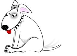 Dog funny cartoon drawing