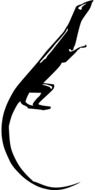 Lizard's silhouette as an illustration