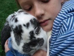 Girl with white Rabbit