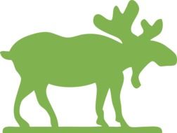 Green male Moose silhouette