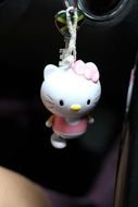 hello kitty figure on a keychain