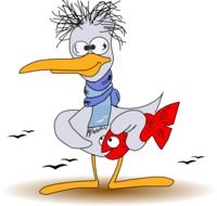 cartoon funny seagull