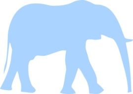 blue Elephant drawing