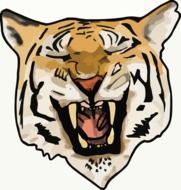 tiger's mouth drawing