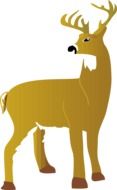 graphic image of a yellow deer