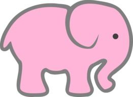 Pink Elephant Baby drawing