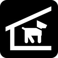 icon of a dog in dog house